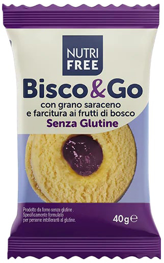 NUTRIFREE BISCO&GO CON GRANO SARACENO E FARCITURA AI FRUTTI DI BOSCO 40 G - Farmastop