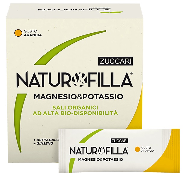 NATUROFILLA MAGNESIO & POTASSIO GUSTO ARANCIA 14 STICK PACK - Farmastop