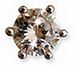 ORECCHINO POST FORATURA CROWN ZIRCON 6 MM STAINLESS STEEL ARTICOLO BJT958S - Farmastop