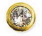 ORECCHINO POST FORATURA FAT GOLDEN BEZEL 6MM STAINLESS STEEL ARTICOLO BJT961S - Farmastop