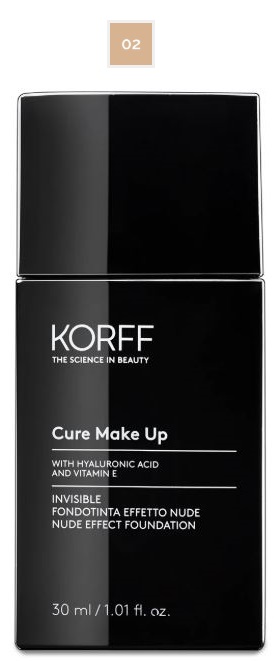 KORFF CURE MAKE UP FONDOTINTA INVISIBLE EFFETTO NUDE 02 - Farmastop