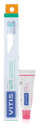 VITIS SPAZZOLINO SOFT ACCESS + DENTIFRICIO GINGIVAL 15 ML - Farmastop