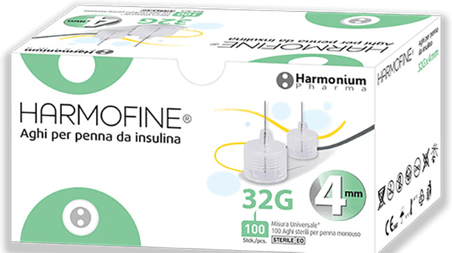 AGO HARMOFINE PENNA DA INSULINA GAUGE 32 4MM 100 PEZZI - Farmastop
