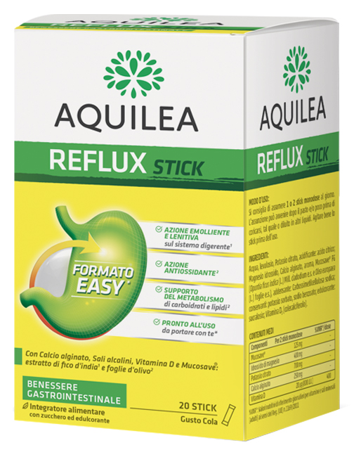 AQUILEA REFLUX 20 STICK MONODOSE - Farmastop