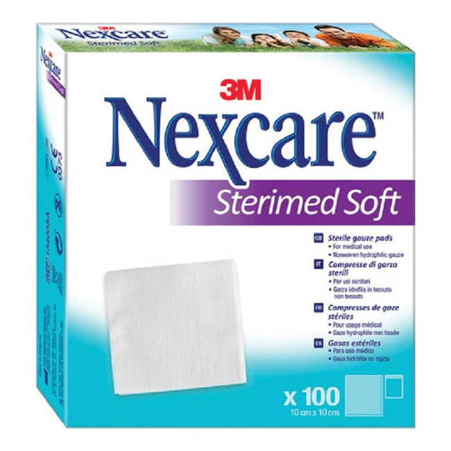 GARZA COMPRESSA STERIMED SOFT IN TESSUTO NON TESSUTO STERILE 10X10CM 100 PEZZI MULTILINGUAL - Farmastop