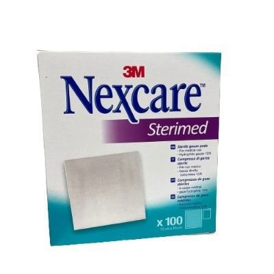 GARZA COMPRESSA NEXCARE STERIMED IN COTONE 20 FILI 18X40CM MULTILINGUAL 12 PEZZI - Farmastop