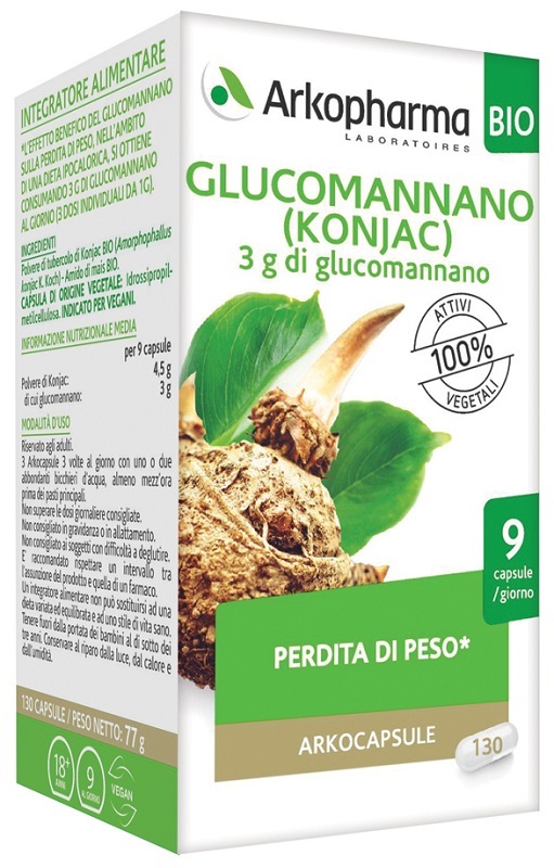 ARKO CAPSULE GLUCOMANNANO 130 CAPSULE - Farmastop