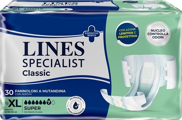 PANNOLONE A MUTANDA LINES SPECIALIST CLASSIC SUPER PM XL 30 PEZZI - Farmastop