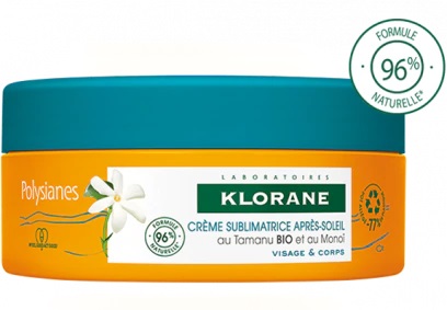 KLORANE CREMA SUBLIMATRICE DOPOSOLE VISO E CORPO TAMANU E MONOI 200 ML - Farmastop