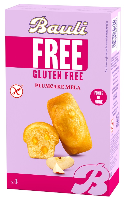 BAULI FREE PLUMCAKE MELA 4 PEZZI DA 33 G - Farmastop