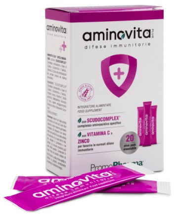 AMINOVITA PLUS DIFESE IMMUNITARIE 20 STICK PACK X 2,5 G - Farmastop