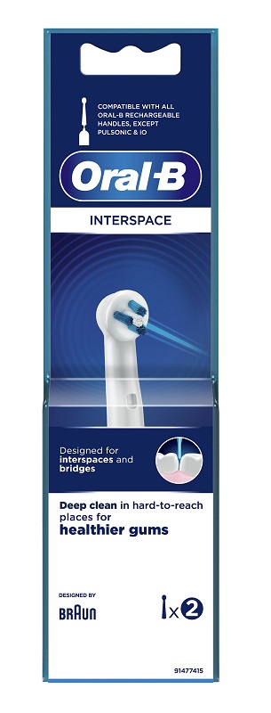 ORALB INTERSPACE TESTINA PER SPAZZOLINO ELETTRICO 2 PEZZI - Farmastop