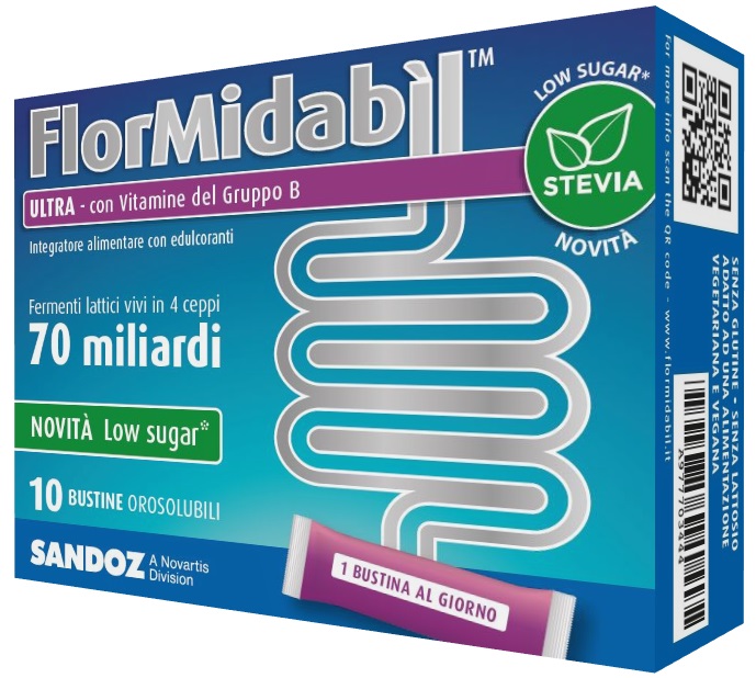 FLORMIDABIL ULTRA 10 BUSTINE CON STEVIA - Farmastop
