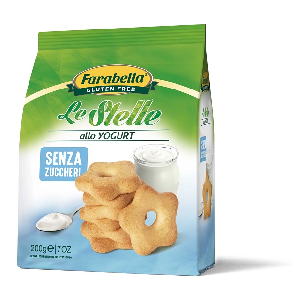 FARABELLA BISCOTTI LE STELLE YOGURT SENZA ZUCCHERO 200 G - Farmastop