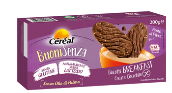 CEREAL BUONI SENZA BISCOTTI BREAKFAST CACAO E CIOCCOLATO 200 G - Farmastop