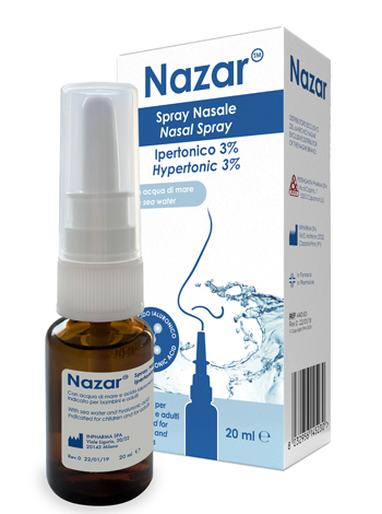 NAZAR SPRAY NASALE IPERTONICO 3% 20 ML - Farmastop