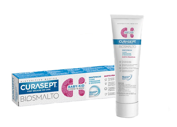 CURASEPT BIOSMALTO DENTIFRICIO BABY KID FRAGOLA 50 ML - Farmastop