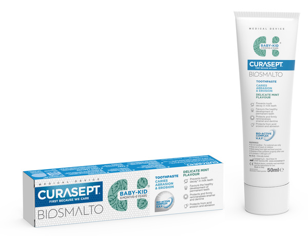 CURASEPT BIOSMALTO DENTIFRICIO BABY KID MENTA 50 ML - Farmastop