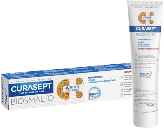 CURASEPT BIOSMALTO DENTIFRICIO JUNIOR 75 ML - Farmastop