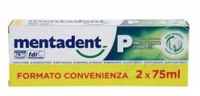 MENTADENT P 2 X 75 ML BITUBO PROMO - Farmastop