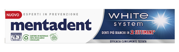 MENTADENT WHITE SYSTEM 75 ML - Farmastop