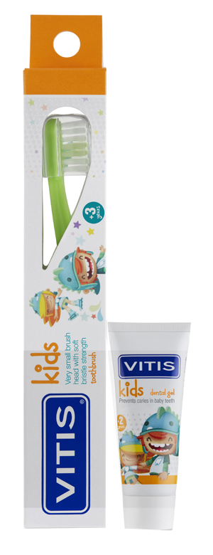 VITIS KIDS SPAZZOLINO + GEL 8 ML - Farmastop