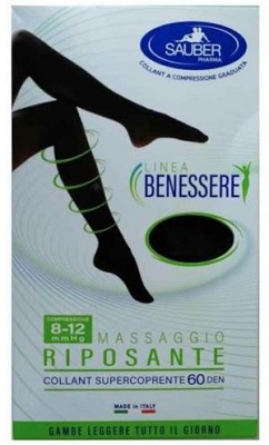 COLLANT SUPERCOPRENTE SAUBER 8-12 MMHG FANTASIA POIS PICCOLI BIANCO E NERO 2 - Farmastop
