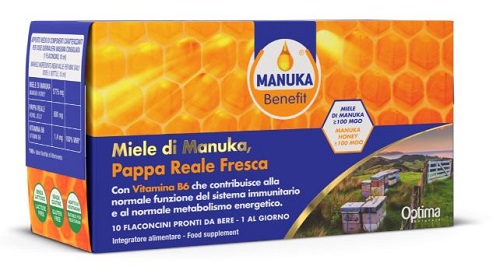 MANUKA BENEFIT PAPPA REALE MANUKA VITAMINA B6 10 FLACONCINI 10 ML - Farmastop