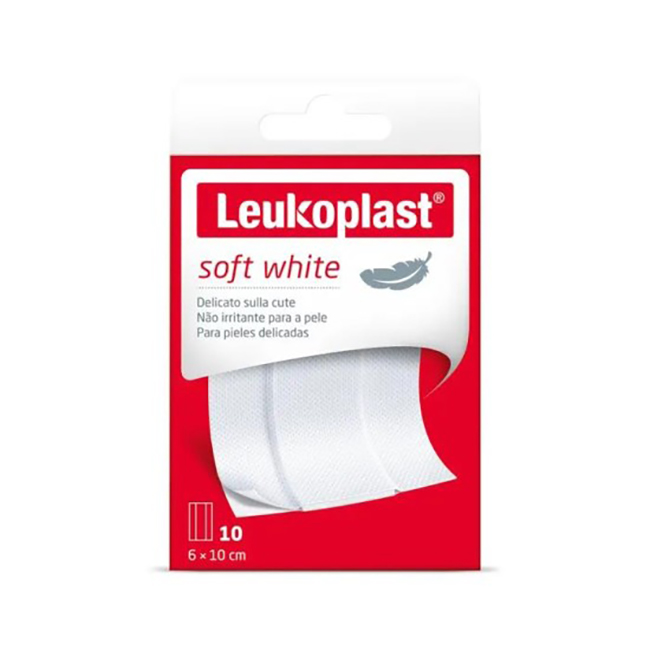 LEUKOPLAST SOFT WHITE 100 X 6 CM 10 PEZZI - Farmastop