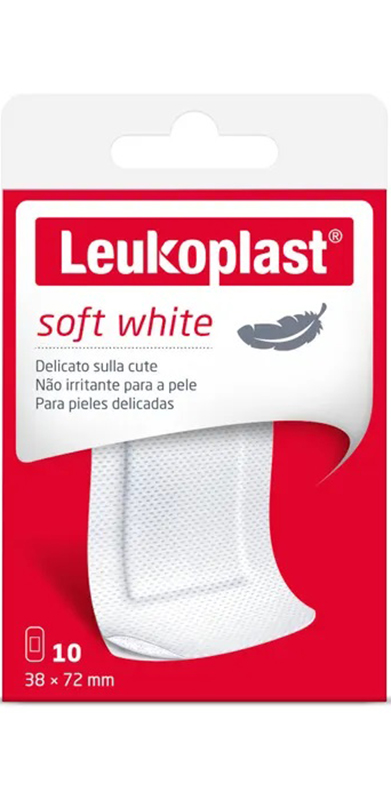 LEUKOPLAST SOFT WHITE 72 X 38 CM 10 PEZZI - Farmastop