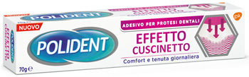 POLIDENT FISSATIVO EFFETTO CUSCINETTO ADESIVO PER PROTESI DENTALI 70 G - Farmastop