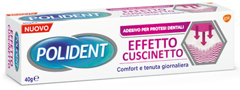 POLIDENT FISSATIVO EFFETTO CUSCINETTO ADESIVO PER PROTESI DENTALI 40 G - Farmastop