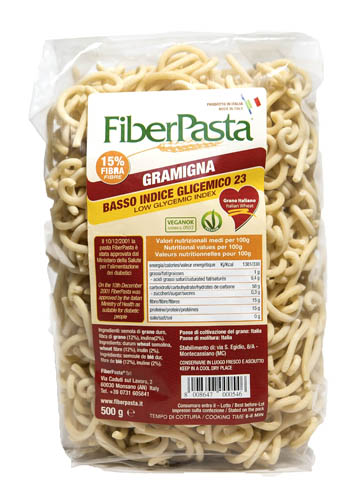 FIBERPASTA GRAMIGNA BASSO INDICE GLICEMICO 500 G - Farmastop