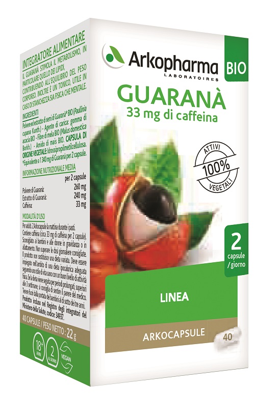 ARKO CAPSULE GUARANA' BIO 40 CAPSULE - Farmastop