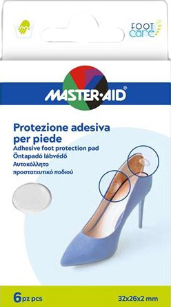 PROTEZIONE ADESIVA MASTER-AID FOOTCARE TRASPARENTE MIX 6 PEZZI A5 - Farmastop