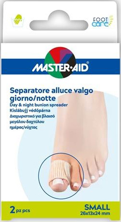 DIVARICATORE ALLUCE GIORNO/NOTTE MASTER-AID FOOTCARE SMALL 2 PEZZI D11 - Farmastop