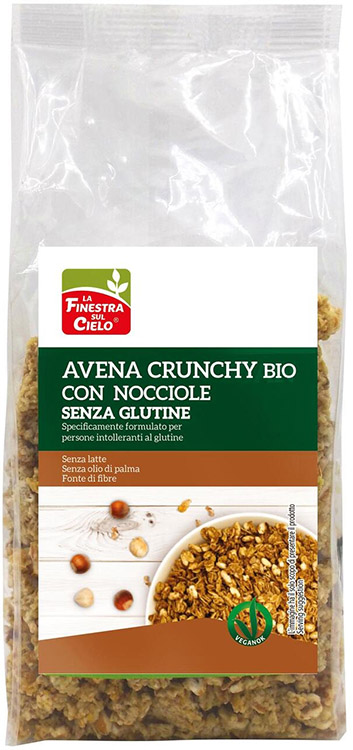 CRUNCHY SENZA GLUTINE AVENA E NOCCIOLA 250 G - Farmastop