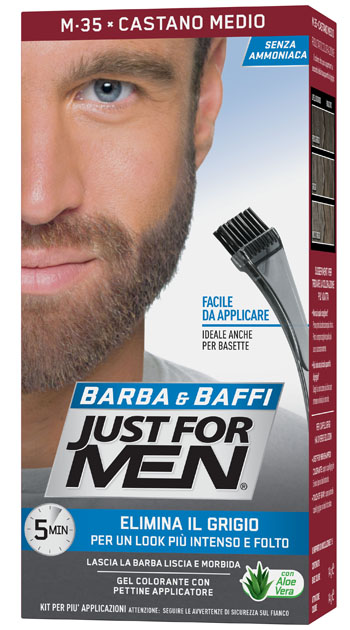 JUST FOR MEN BARBA & BAFFI M35 CASTANO MEDIO 51 G - Farmastop