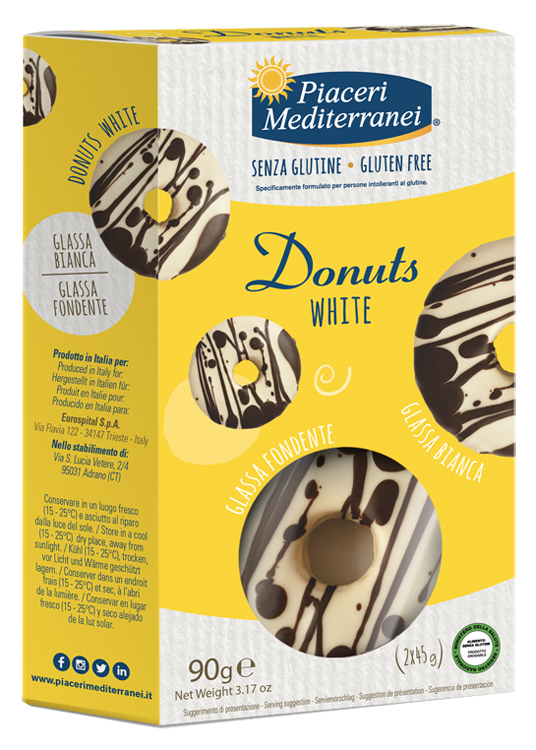 PIACERI MEDITERRANEI DONUTS WHITE 90 G - Farmastop