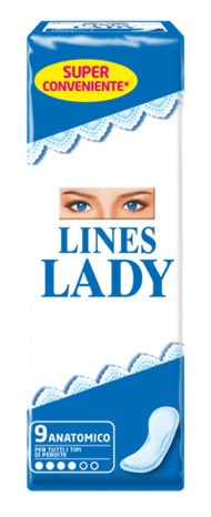 LINES LADY ASSORBENTE ANATOMICO 9 PEZZI - Farmastop
