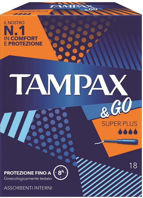TAMPAX &GO ASSORBENTE INTERNO SUPER PLUS 18 PEZZI - Farmastop