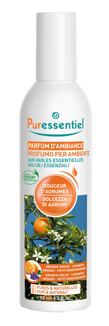 PURESSENTIEL PROFUMO AMBIENTE DOLCEZZA AGRUMI ECOCERT 90 ML - Farmastop