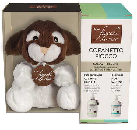 FIOCCHI DI RISO KIT CALDO-PELUCHE FIOCCO + SAPONE NON SAPONE DELICATO 240 ML + DETERGENTE CORPO E CAPELLI TALCO 400 ML - Farmastop