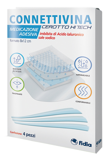 CEROTTO CONNETTIVINA HITECH 8 X 12 CM 4 PEZZI - Farmastop