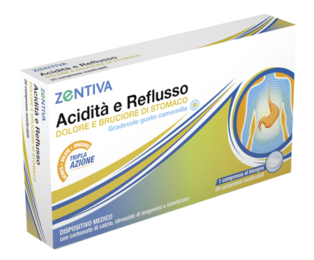 ZENTIVA ACIDITA' REFLUSSO 20 COMPRESSE MASTICABILI - Farmastop