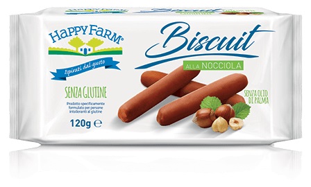 HAPPY FARM BISCUIT NOCCIOLA 120 G - Farmastop