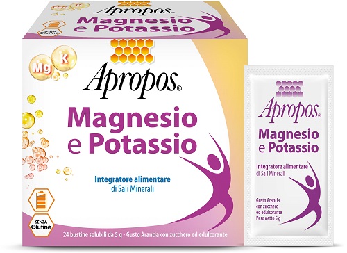 APROPOS MAGNESIO POTASSIO 24 BUSTINE DA 5 G GUSTO ARANCIA - Farmastop