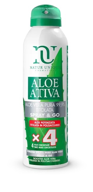 NATUR UNIQUE SPRAY&GO ALOE POTENZIATA TITOLATA 4X 150 ML - Farmastop