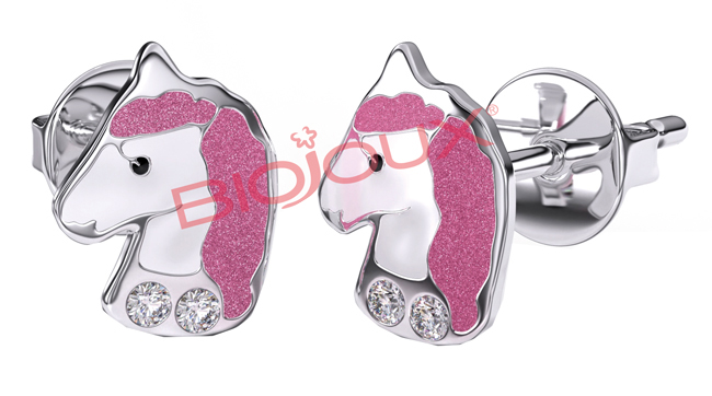 ORECCHINO STERILE BJT701 STS ROSE UNICORN - Farmastop