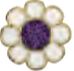 ORECCHINO STERILE BJT714 GP VIOLET FLOWER - Farmastop